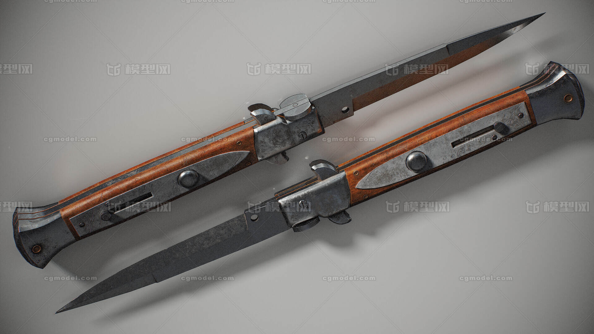 次世代写实弹簧刀模型模型-冷兵器模型库-3ds Max(.max)模型下载-cg模型网