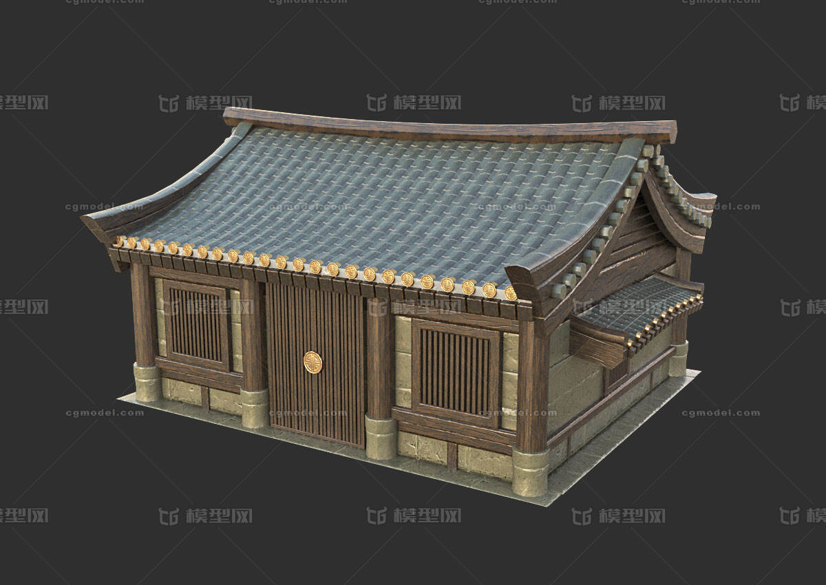 古代房子 PBR次世代模型-私人住宅模型库-FBX(.fbx)模型下载-cg模型网