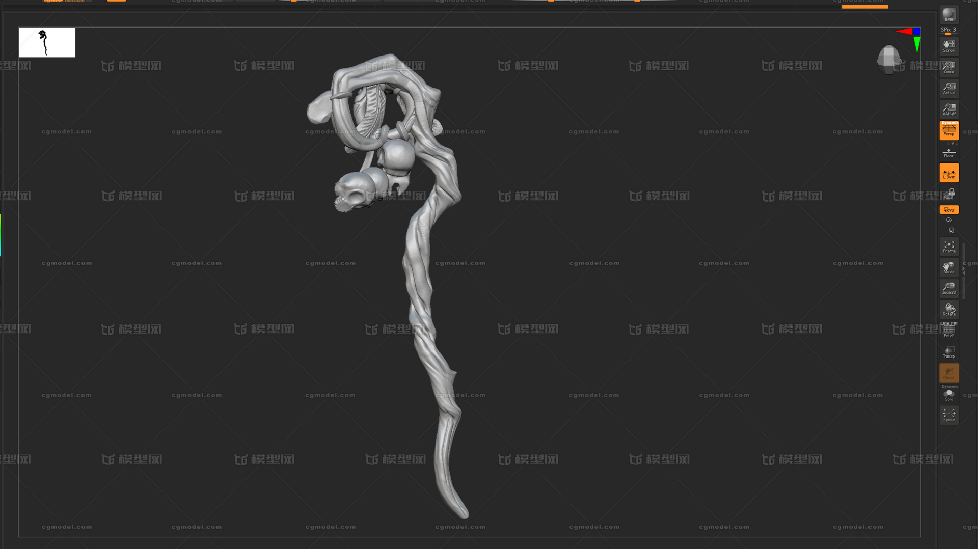法杖 魔杖模型-冷兵器模型库-Zbrush(.ztl/.zbp)模型下载-cg模型网