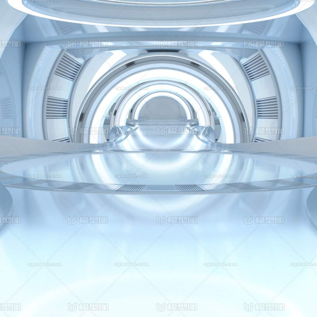 科幻未来走廊 未来空间走廊模型-科幻场景模型库-FBX(.fbx)模型下载-cg模型网