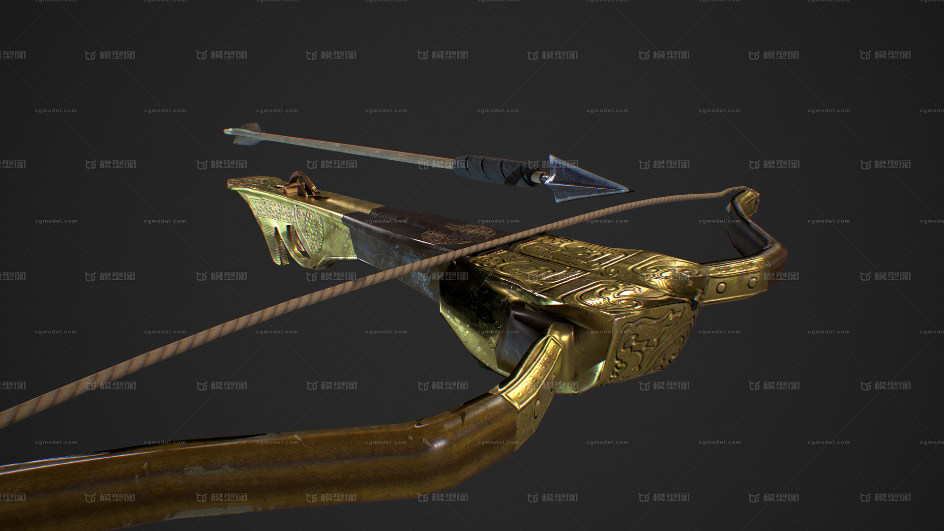 古代弩箭 冷兵器模型-冷兵器模型库-Maya(.ma/.mb)模型下载-cg模型网