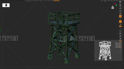 瞭望塔 哨塔模型-古代场景模型库-Zbrush(.ztl/.zbp)模型下载-cg模型网
