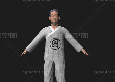 古代人物 囚犯模型-老人-男模型库-Maya(.ma/.mb)模型下载-cg模型网