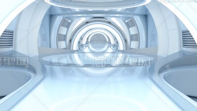 科幻未来走廊 未来空间走廊模型-科幻场景模型库-FBX(.fbx)模型下载-cg模型网