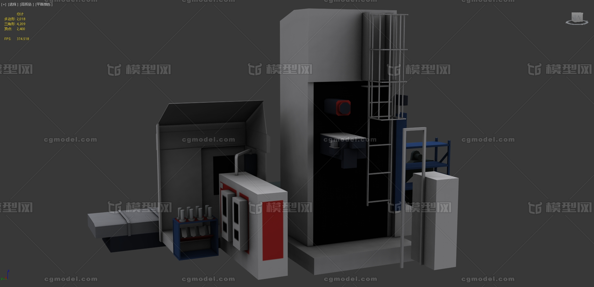 机械 数控机床模型-工业设备模型库-3ds Max(.max)模型下载-cg模型网