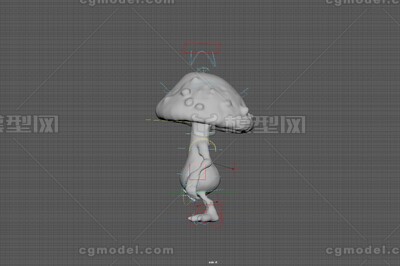 IP卡通蘑菇角色 蘑菇怪3D模型模型-树木模型库-Cinema 4D(.c4d)模型下载-cg模型网