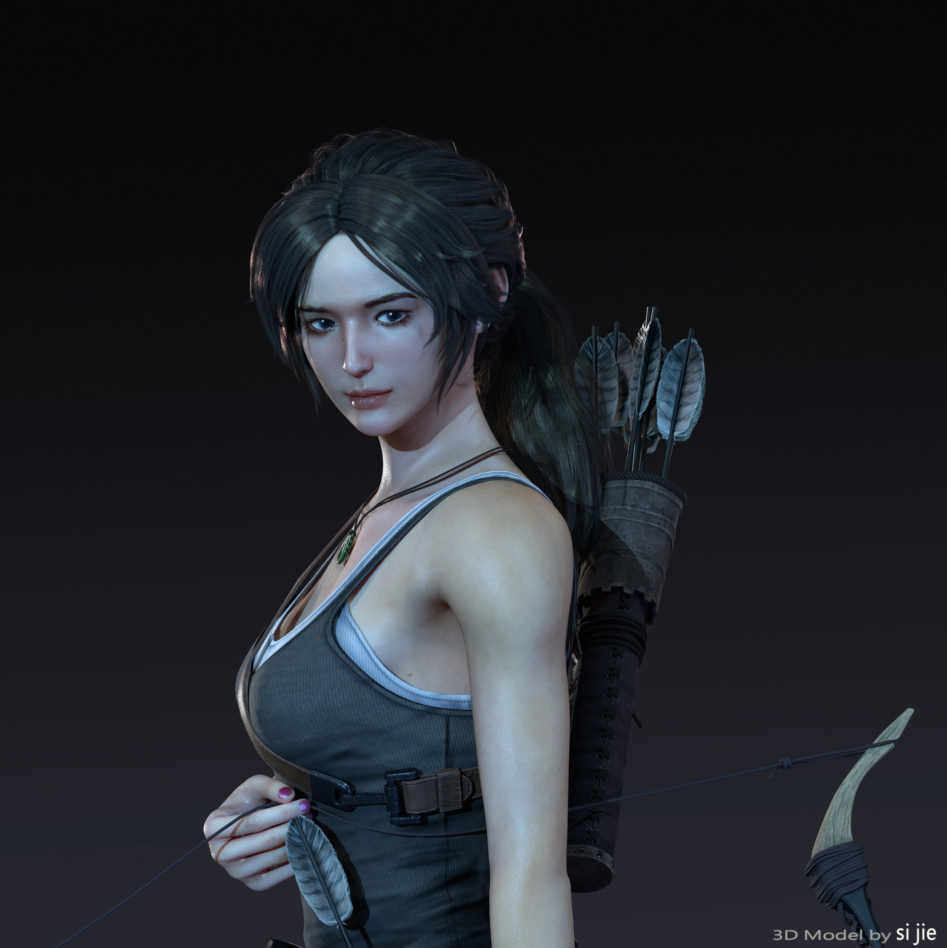 古墓丽影劳拉同人建模模型 - 角色/人物/生物 - 作品模型 - CG模型网