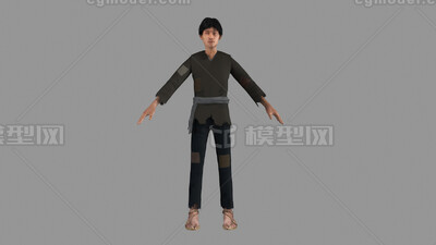乞丐 叫花子模型-男人模型库-FBX(.fbx)模型下载-cg模型网