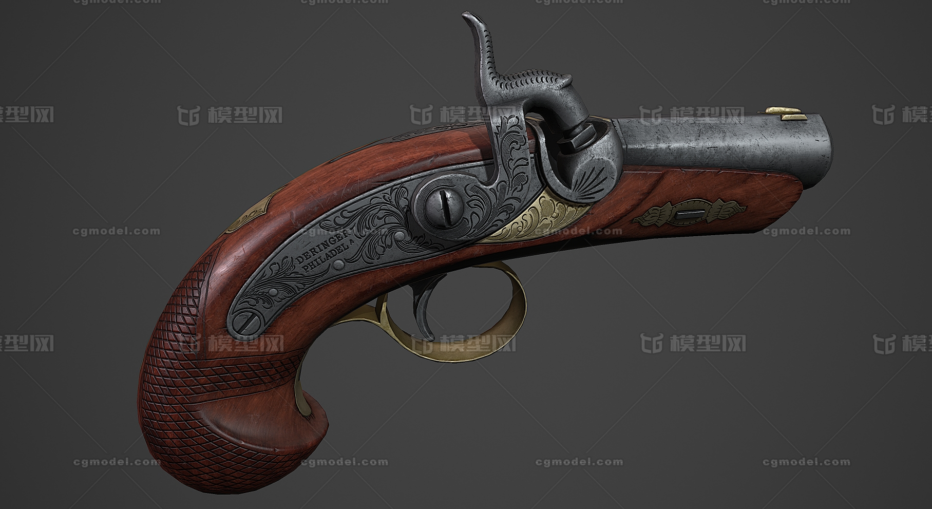次世代燧发枪 火枪模型-枪械模型模型库-Maya(.ma/.mb)模型下载-cg模型网