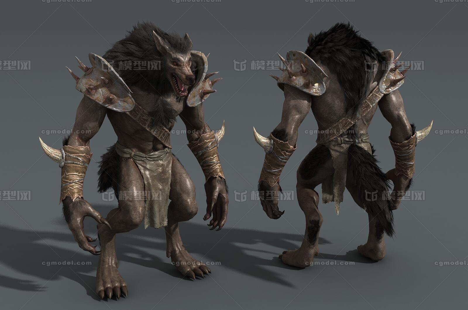 卡通 狼人模型-异形怪物模型库-FBX(.fbx)模型下载-cg模型网