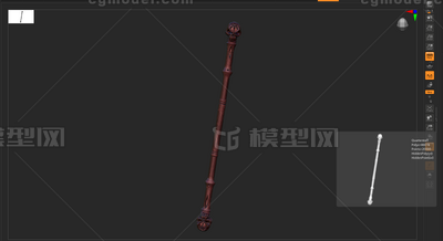 法杖 魔杖模型-冷兵器模型库-Zbrush(.ztl/.zbp)模型下载-cg模型网