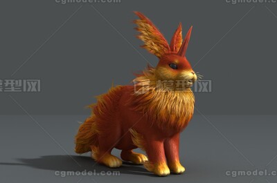 卡通 独角兔模型-哺乳模型库-3ds Max(.max)模型下载-cg模型网