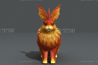 卡通 独角兔模型-哺乳模型库-3ds Max(.max)模型下载-cg模型网