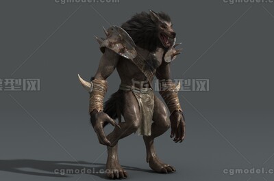 卡通 狼人模型-异形怪物模型库-FBX(.fbx)模型下载-cg模型网