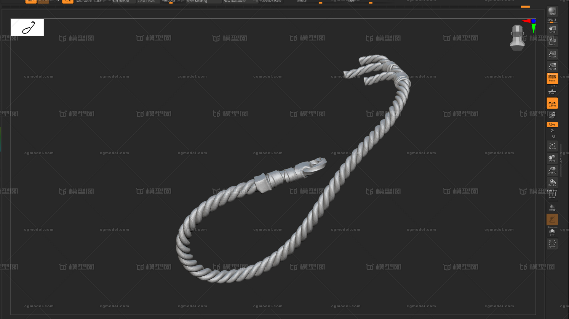 链枷 链鞭模型-冷兵器模型库-Zbrush(.ztl/.zbp)模型下载-cg模型网