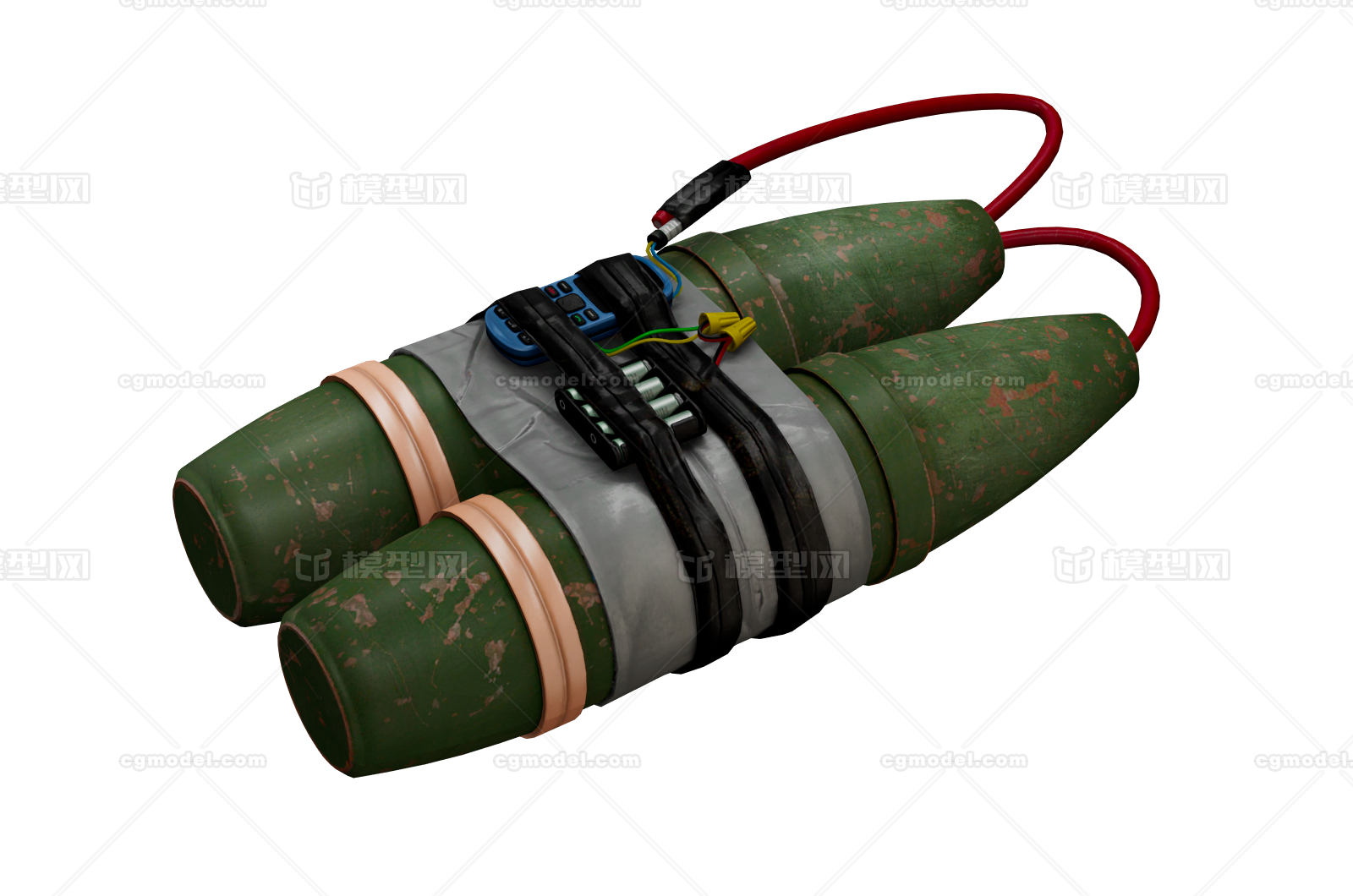 简易爆炸装置 炸弹模型-其他器械模型库-FBX(.fbx)模型下载-cg模型网