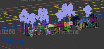 现代游乐场 儿童游玩模型-现代场景模型库-3ds Max(.max)模型下载-cg模型网
