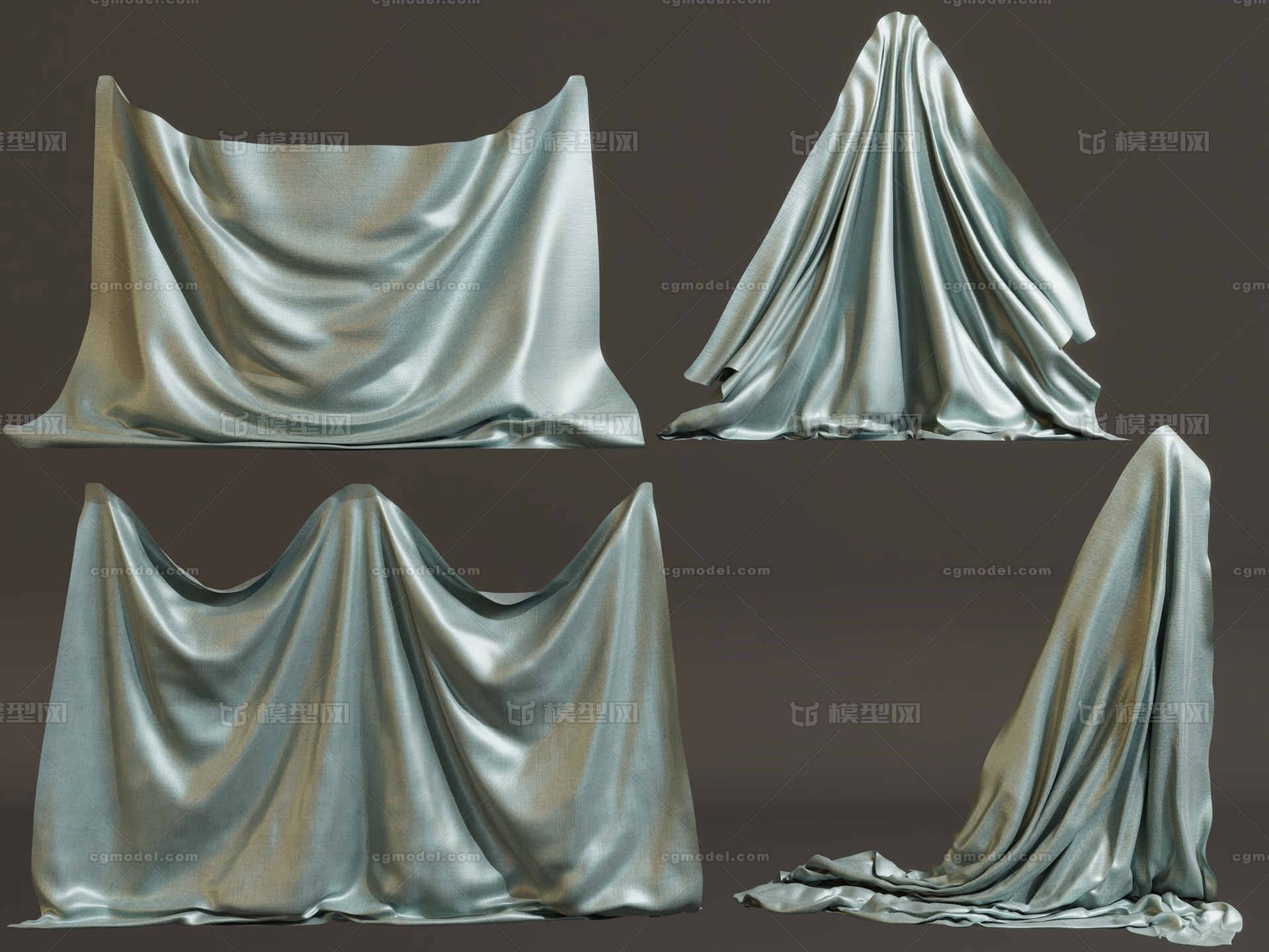 布料组合 帷帘模型-其他模型库-3ds Max(.max)模型下载-cg模型网