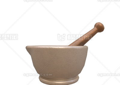 研钵 杵和臼模型-杯具器皿模型库-Maya(.ma/.mb)模型下载-cg模型网
