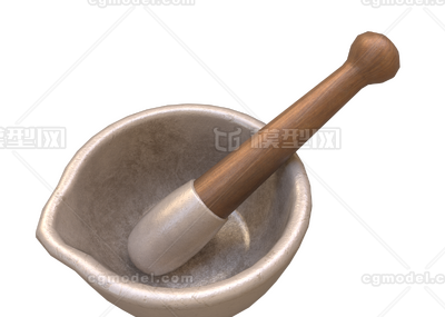 研钵 杵和臼模型-杯具器皿模型库-Maya(.ma/.mb)模型下载-cg模型网