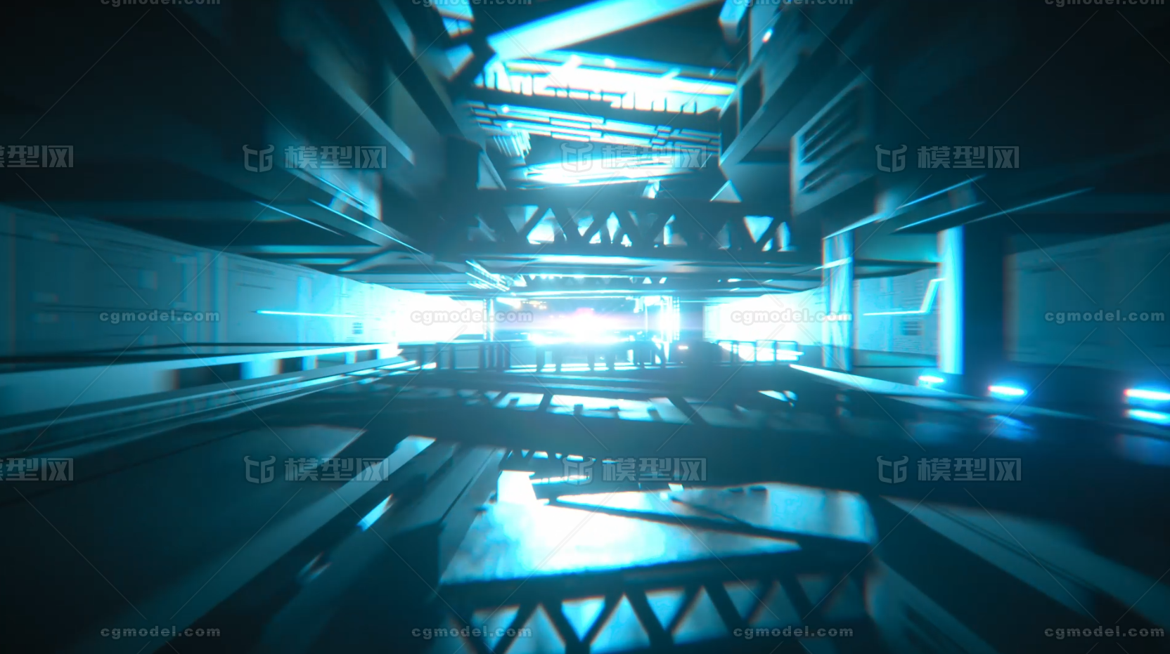 时空隧道 科技隧道穿梭模型-科幻场景模型库-Cinema 4D(.c4d)模型下载-cg模型网
