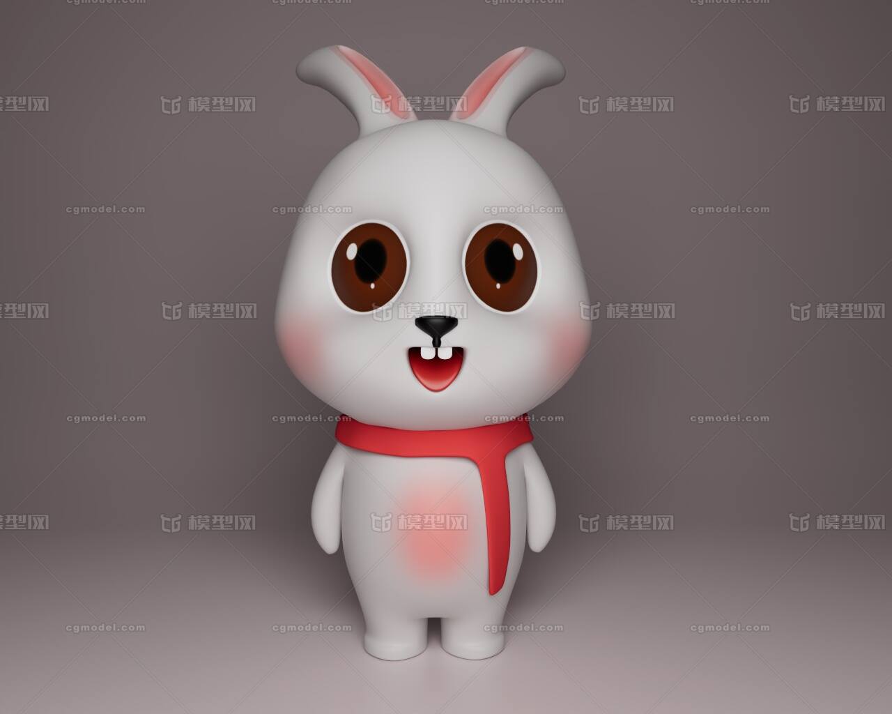 Q版兔子 小白兔模型-哺乳模型库-Cinema 4D(.c4d)模型下载-cg模型网