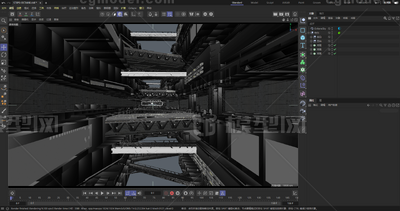 时空隧道 科技隧道穿梭模型-科幻场景模型库-Cinema 4D(.c4d)模型下载-cg模型网