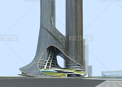 深圳湾超级总部基地模型-商业办公模型库-3ds Max(.max)模型下载-cg模型网