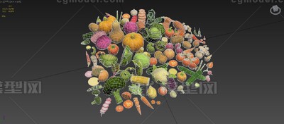 卡通蔬菜 植物模型-水果蔬菜模型库-3ds Max(.max)模型下载-cg模型网