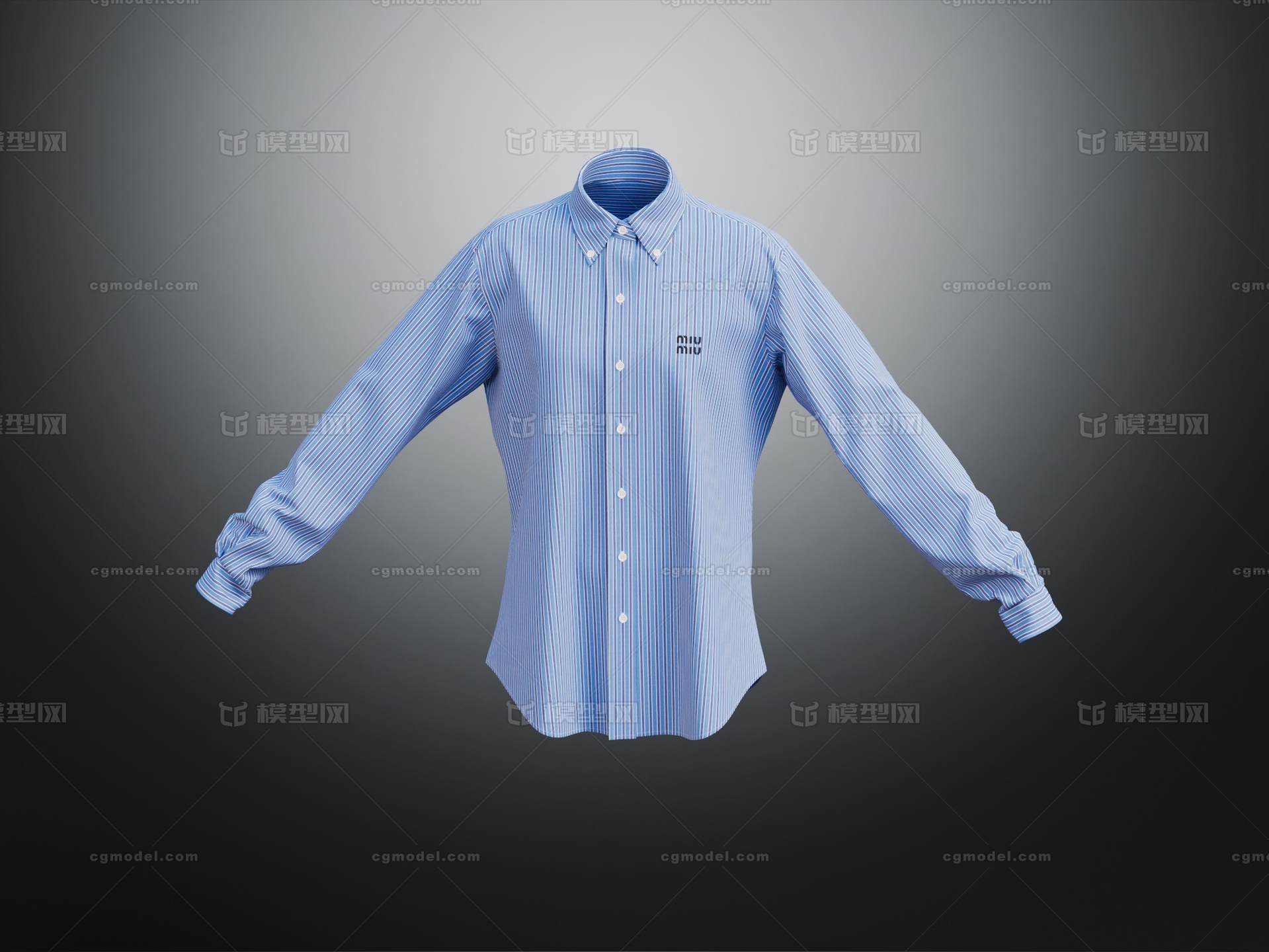 衬衣 男士衬衣模型-穿戴服饰模型库-3ds Max(.max)模型下载-cg模型网