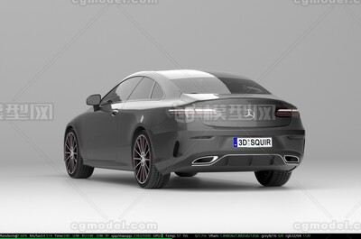 奔驰E cope模型-轿车模型库-Cinema 4D(.c4d)模型下载-cg模型网