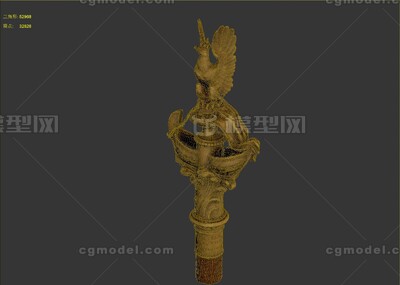 权杖 古代权杖模型-冷兵器模型库-3ds Max(.max)模型下载-cg模型网