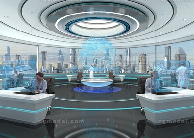 未来实验室 科技空间模型-科幻场景模型库-3ds Max(.max)模型下载-cg模型网