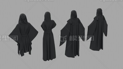 法师长袍 神秘人模型-穿戴服饰模型库-FBX(.fbx)模型下载-cg模型网