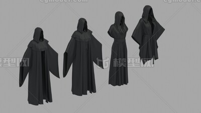 法师长袍 神秘人模型-穿戴服饰模型库-FBX(.fbx)模型下载-cg模型网