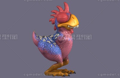 卡通火鸡 次世代模型-飞禽模型库-FBX(.fbx)模型下载-cg模型网