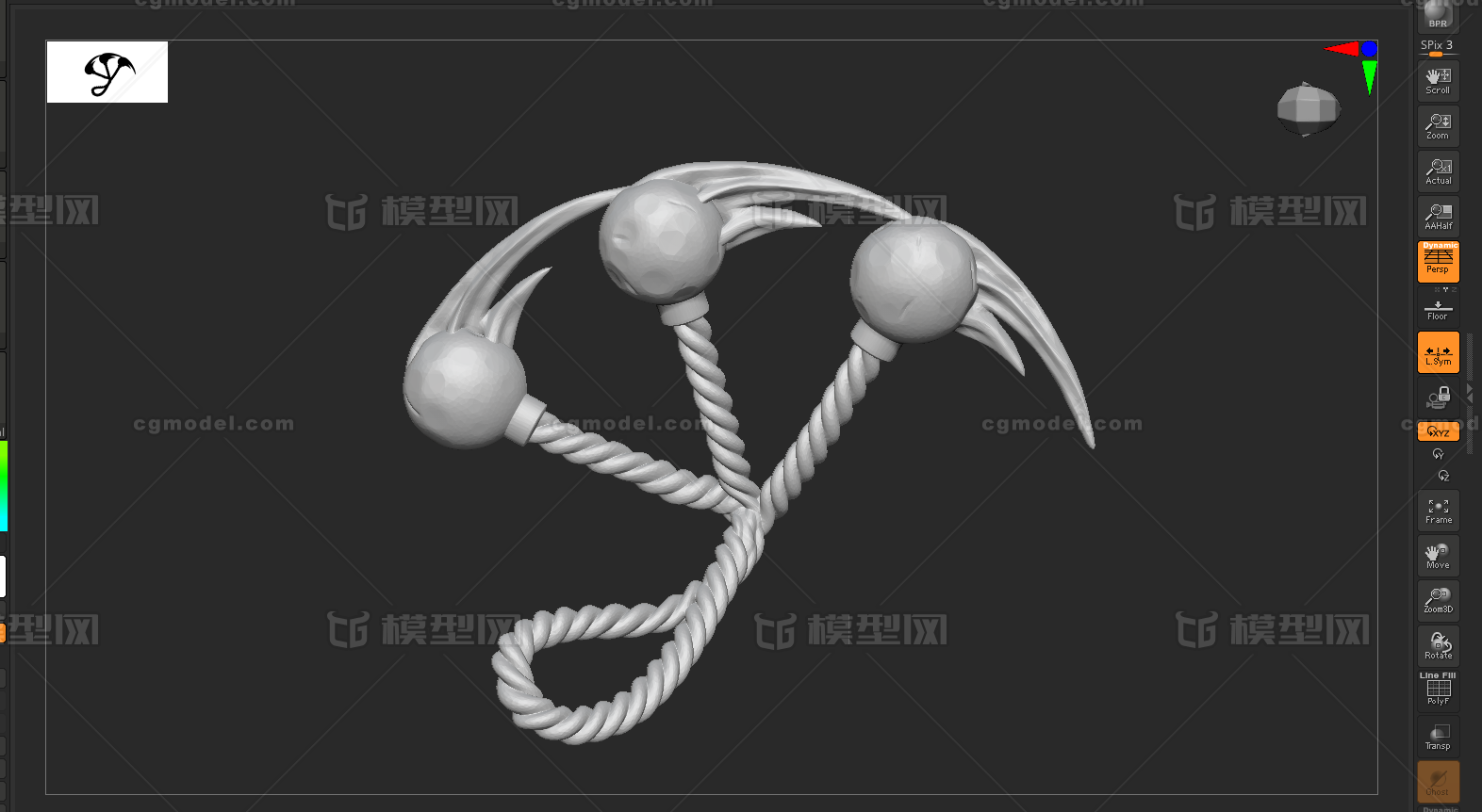 链枷 链鞭模型-冷兵器模型库-Zbrush(.ztl/.zbp)模型下载-cg模型网