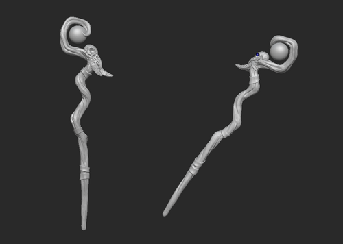 法杖 魔杖模型-冷兵器模型库-Zbrush(.ztl/.zbp)模型下载-cg模型网