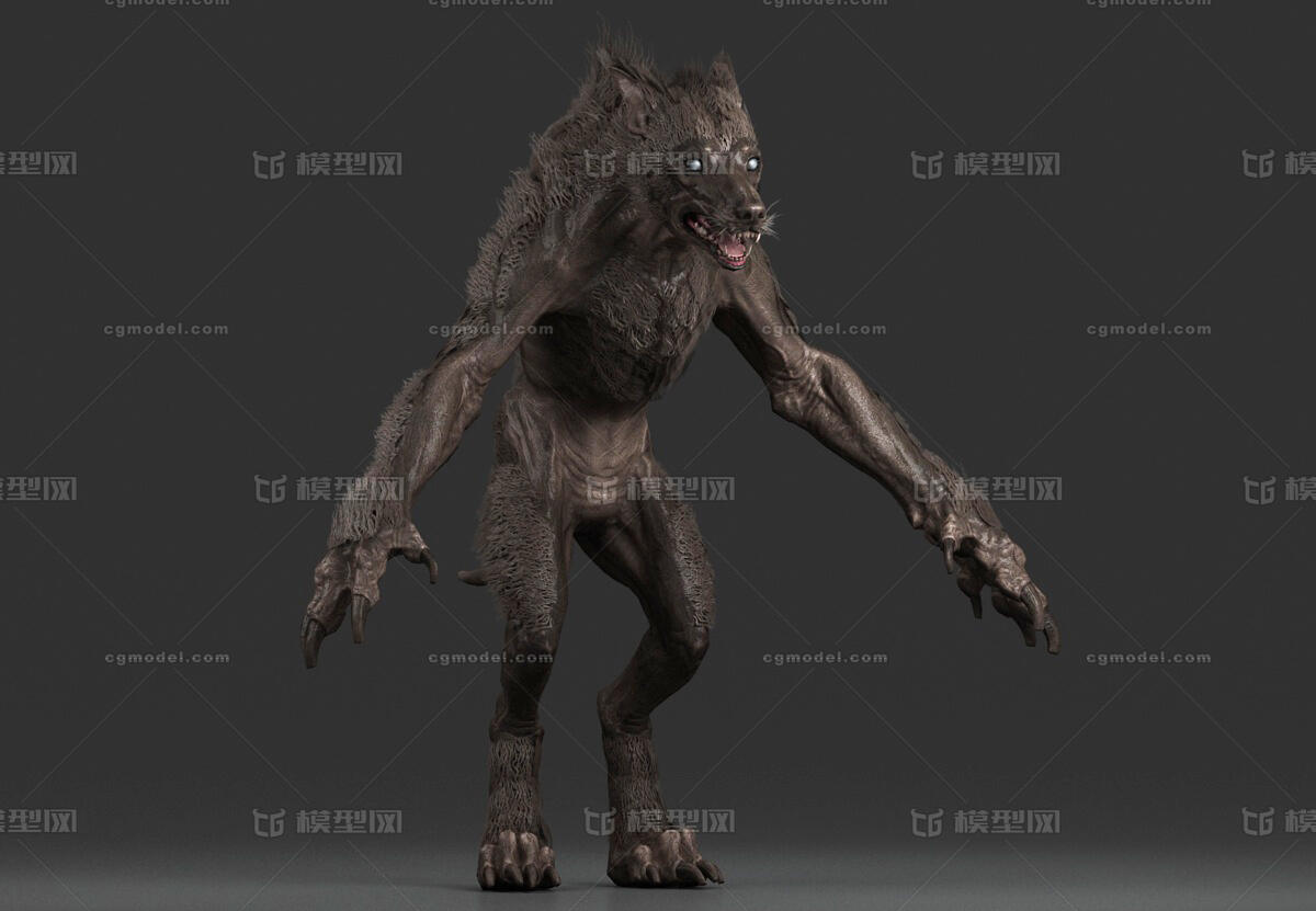 狼人 次世代模型-异形怪物模型库-FBX(.fbx)模型下载-cg模型网