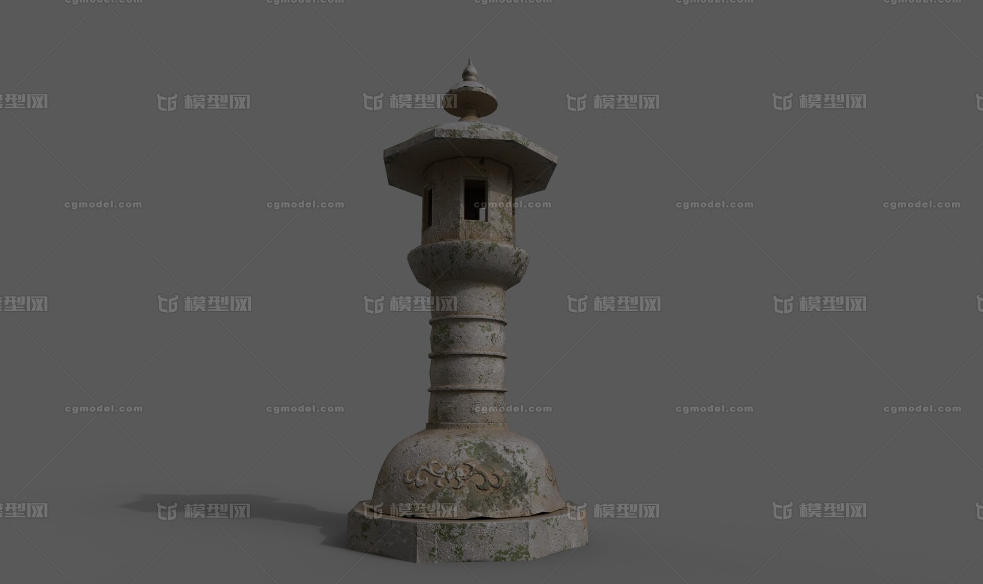 古代石灯 庭院灯模型-古代场景模型库-Maya(.ma/.mb)模型下载-cg模型网