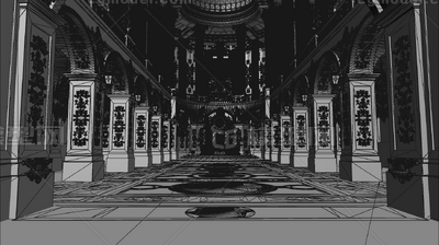 欧式教堂 礼堂模型-历史建筑模型库-Cinema 4D(.c4d)模型下载-cg模型网