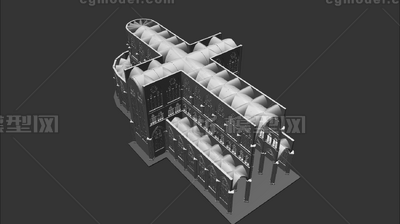 欧式教堂 礼堂模型-历史建筑模型库-Cinema 4D(.c4d)模型下载-cg模型网