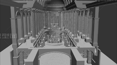 欧式教堂 礼堂模型-历史建筑模型库-Cinema 4D(.c4d)模型下载-cg模型网