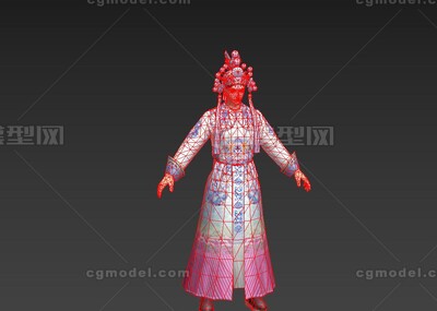 京剧角色 古代模型-男人模型库-FBX(.fbx)模型下载-cg模型网