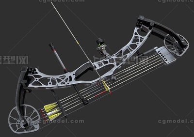 复合弓 现代弩枪模型-冷兵器模型库-FBX(.fbx)模型下载-cg模型网