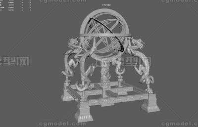 浑仪 简仪模型-其他模型库-Maya(.ma/.mb)模型下载-cg模型网