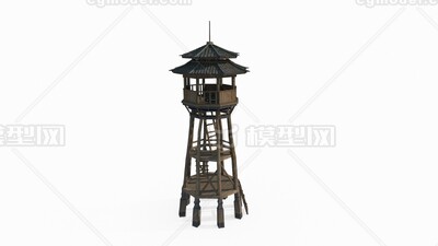 古建筑瞭望台防御塔模型-古代场景模型库-3ds Max(.max)模型下载-cg模型网