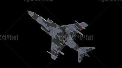 鹞式战斗机Gr.3模型-军用飞机模型库-3ds Max(.max)模型下载-cg模型网
