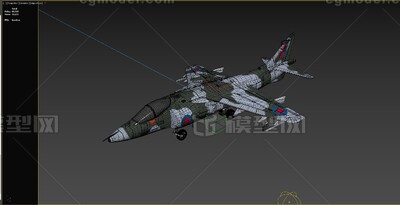鹞式战斗机Gr.3模型-军用飞机模型库-3ds Max(.max)模型下载-cg模型网