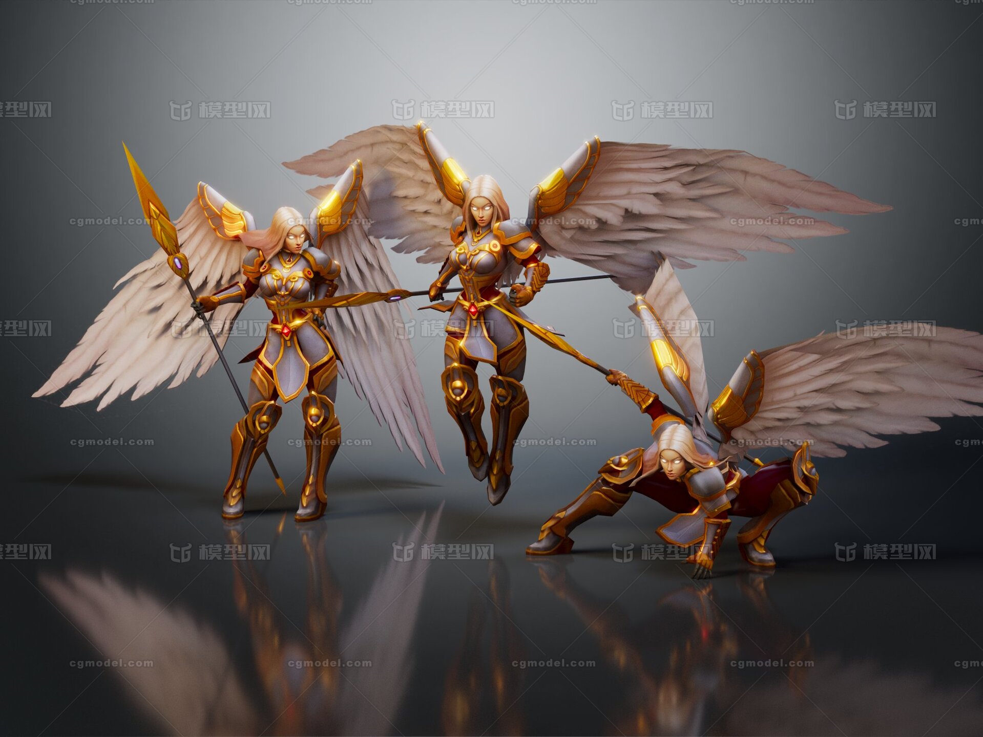 天使 女天使模型-神话雕塑模型库-3ds Max(.max)模型下载-cg模型网